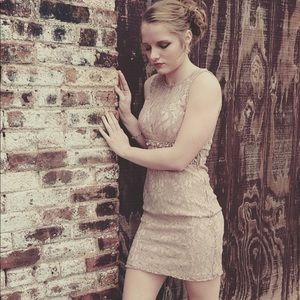 Champagne Homecoming dress